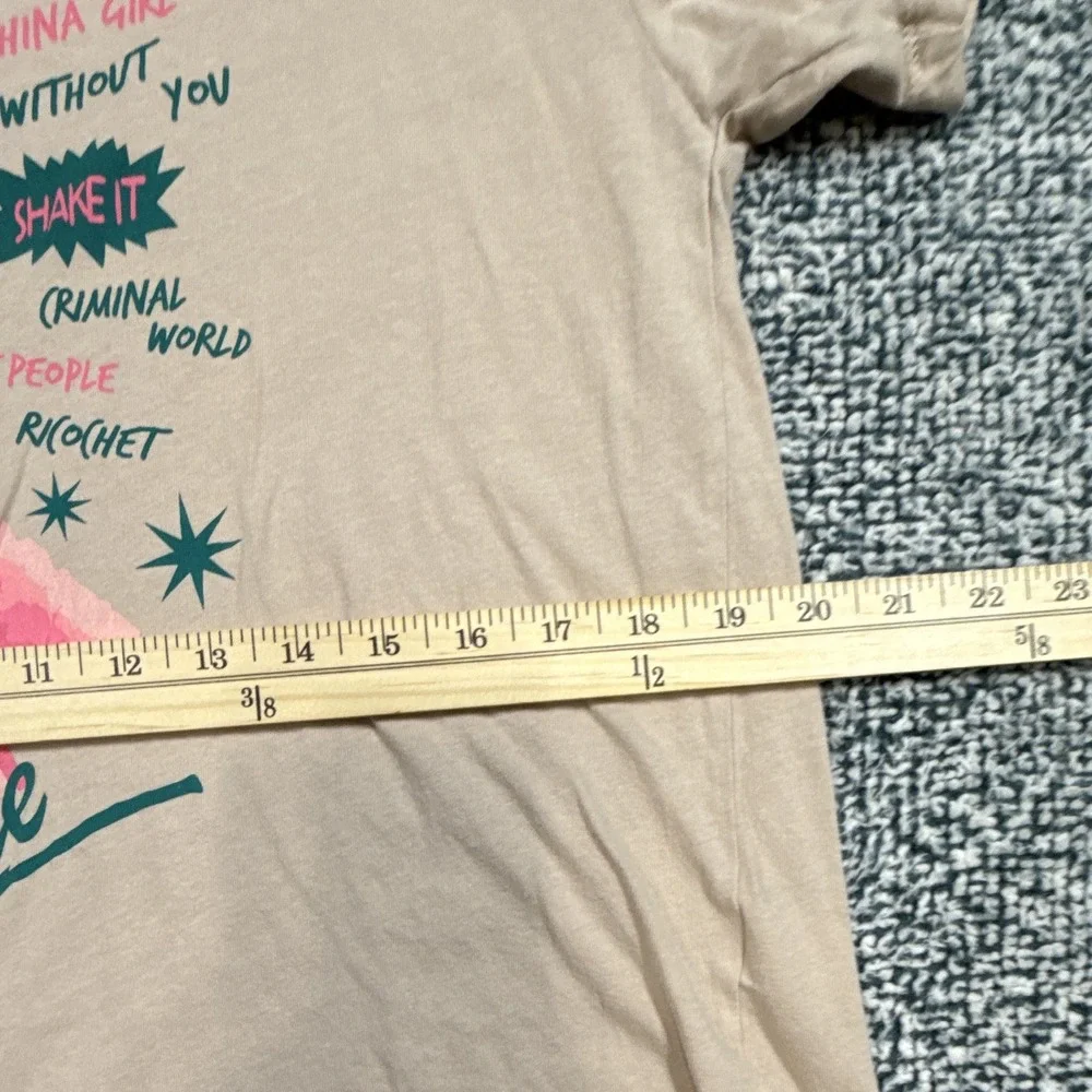 Vintage David Bowie Let's Dance Graphic T-Shirt Beige/Tan Rock & Pop Size M